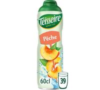Teisseire Syrup Peach Natural Fruit Flavours for Soft Drinks Cocktails Bottle 60cl