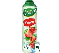 Teisseire Syrup Strawberry Natural Fruit Flavours for Soft Drinks Cocktails Bottle 60cl