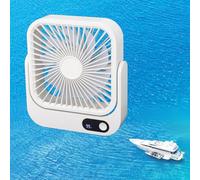 TEITEAI Cruise Fan, Cruise Ship Approved USB Fan, Magnetic Base, 6-10 Hour Battery, Five Speed Control