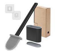 TEITEAI RV Toilet Bowl Brush - Silicone Bristles, Gentle on Toilets | Wall-Mounted for RVs, Trailers, Campers | Anti-Roll, Anti-Drip Design for Travel-Friendly Convenience