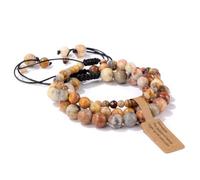 Tejesa 3pcs Amazonite Bracelets for Women Men 4/6/8mm Beads Braided Bracelet Handmade Adjustable Wristbands Jewelry Crazy Agate