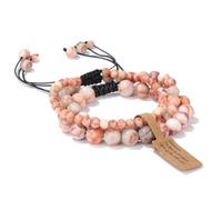 Tejesa 3pcs Amazonite Bracelets for Women Men 4/6/8mm Beads Braided Bracelet Handmade Adjustable Wristbands Jewelry Red Picasso Jasper