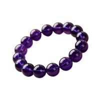 Tejesa Boho Style Crystal Amethyst Beaded Stretchable Bracelet for Women/Girls
