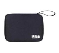 Tejesa Electronics Organizer Bag Waterproof Carrying Pouch Travel Bag Universal Cable Organizer Electronics Storage Bag Accessories Black