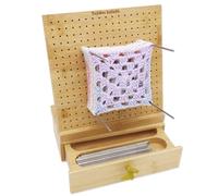 Tejidos Julieth Crochet Blocking Board with Pegs - Blocking Board for Crocheting 9.2 x 9.2 Inches with 50 Stainless Steel Rod Pins, Blocking Boards for Crochet Projects, Granny Square Blocking Board