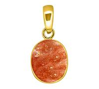 Tejvij And Sons 3 to 12.50 Ratti Loket Asthhatu Gemstone for Astrological Advantage for Uni, Gold plated crystal metal, Onyx