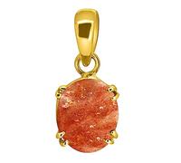 TEJVIJ AND SONS 3 to 12.50 Ratti Sunsitara Pendant Panchdhatu Stone Original Gemstone Certified by GLI for Uni, Gold Plated, Onyx