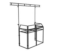 TEK audio aluminium lightweight Foldable DJ Booth and Overhead Kt includes carrying bag and Black & White Lycra model DB800-SET