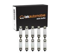 Tek Automotive 239 C5W Festoon Bulbs 10 Pack - 12V 5W S8.5d 11x38mm Number Plate & Interior Light