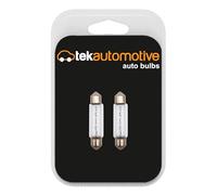 Tek Automotive 239 C5W Festoon Bulbs Twin Pack - 12V 5W 11x38mm S8.5d SV8.5-8 Number Plate & Interior Light Replacement