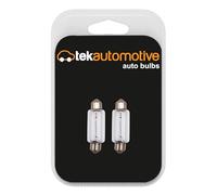 Tek Automotive 266 6V 15W S8.5D 15x43mm Number Plate Interior Large Festoon Light Bulb - Twin Pack