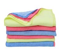 Tek Automotive 300GSM Microfibre Cloths for Cars - 36 Pack (Yellow, Red & Blue) 40x30cm Lint-Free Valeting & Detailing Cloths
