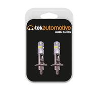 Tek Automotive 448 H1 LED Headlight Bulbs - Twin Pack, 12V P14.5S, 8-LED White - Up to 80% Energy Savings, 20X Longer Life, Vibration Proof
