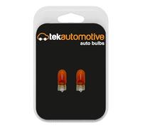 Tek Automotive 501 Amber Indicator Bulbs - WY5W 12V 5W W2.1x9.5d Capless Repeater Lights - Twin Pack