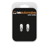 Tek Automotive 505 W3W 24V 3W Bulbs - W2.1x9.5d Capless - Truck Lorry Side Tail Indicator Repeater Interior Number Plate - E Marked - Twin Pack