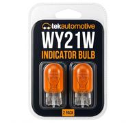 Tek Automotive 585 WY21W Indicator Bulb 12V 21W Amber Twin Pack | W3x16D, E-Marked Road Legal, 382WA