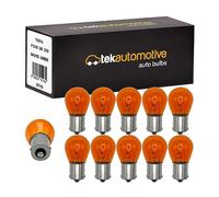 Tek Automotive 588 24V Bulbs for Lorry, PY21W Indicator Bulbs, Truck Bulbs, Indicator Bulbs Orange Light, 581A 24V 21W BAU15S Amber, Off Set Pins - Box of 10
