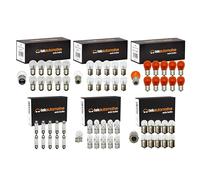 Tek Automotive 60 Piece 12V Car Bulb Assortment - 501 W5W, 382 P21W, 380 P21/5W, R5W 207, C5W 239, PY21W 581 E Approved Light Bulb Kit