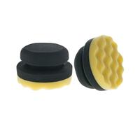Tek Automotive Applicator Pad Twin Pack - 100mm Waffle Foam with Yellow & Black Handle - Ideal for Wax, Polish & Dressings - Durable, Reusable & Easy to Use on All Surfaces