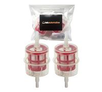 Tek Automotive Diesel Fuel Filter Twin Pack - Universal Inline Fuel Filter for 6mm & 8mm Pipes, Ideal for HGV, Forklifts & Garden Equipment