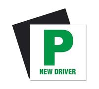 Tek Automotive Fully Magnetic P Plates Twin Pack | Official Legal Size Magnetic P Plates for New Drivers | Weatherproof Pass Plates for Car | New Driver Sticker and Gift