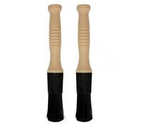 Tek Automotive Heavy Duty Chemical Resistant Brush Twin Pack - Durable, Non Slip Handle, Compact Design for Wheels, Engine Bays, Hard to Reach Areas - Tough Bristles for Strong Cleaning Solutions