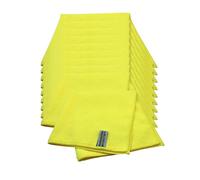 Tek Automotive Heavy Duty Yellow Microfibre Cloths - 10 Pack, 40x40cm, 350GSM, Lint-Free, Professional Grade Microfibre Cloth for Car Detailing, Polishing, Drying - Multipurpose Home, Car, Kitchen