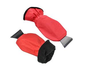 Tek Automotive Ice Scraper for Car Windscreen with Waterproof Glove - Twin Pack, Fleece Lined, Tough Ice & Snow Removal Blade