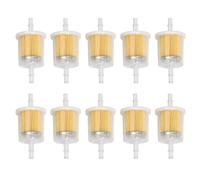 Tek Automotive Large Inline Fuel Filter 10 Pack - Universal for 6mm & 8mm Fuel Lines, Suitable for Cars, Quad Bike, Motorcycle, Lawnmowers, Generators, Forklifts & More