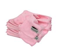 Tek Automotive Pink 220GSM Microfibre Valeting Cloths 40x40cm - Pack of 10 Lint-Free Car Detailing Cloths for Interior, Glass & Trim