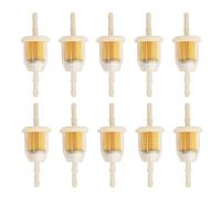 Tek Automotive Small Inline Fuel Filter 10 Pack - Universal for 6mm & 8mm Fuel Lines, Suitable for Cars, Quad Bike, Motorcycle, Lawnmowers, Generators, Forklifts & More