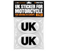 Tek Automotive Small UK Sticker for Motorcycle Motorbike UK Sticker 2 Pack | UK motorbike stickers for Europe, domed 3D resin badge finish, 7x5cm each. Two included for driving abroad in France.