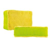 Tek Automotive Twin Pack Microfibre Bug Remover Sponges - Deep Pile Car Cleaning Sponge with Corrugated Nylon Trim for Tar and Insect Removal - 19x11x6cm - Wash or Dust Use - Lint-Free Finish