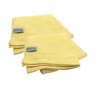 Tek Automotive Waffle Microfibre Car Drying Towels - Twin Pack Extra Large 76x56cm Absorbent & Streak-Free for Fast Vehicle Drying