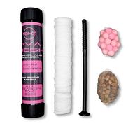 Tek-Gr 7Metres Pva Mesh Kit 25mm, 36mm, 44mm Pva Mesh Carp Fishing Accessories with Funnel & Plunger System, All Season Pva Mesh Bag -7M (7 Metres x 25mm)