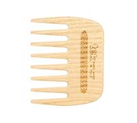 Tek afro hair comb in ash wood - Handmade in Italy