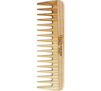 TEK - Small Comb with Sparse Teeth in Ash Wood Handmade in Italy, for Wavy or Curly Hair - 14 x 4.5 cm