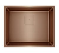 TEKA Single Bowl Kitchen Sink, Triple Installation, Stainless Steel 18/10 PVD, Depth 20 cm, SilentSmart, Square Drain, Model FlexLinea RS15 50.40