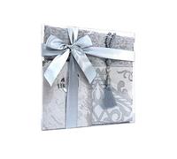 Tekbir Islamic Gift box contains a Prayer Mat, Surah book, and tasbeeh beads, suitable as an Eid gift or gift for all occasions order now (Grey)