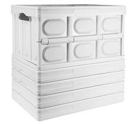 TekBox 30L White Storage Box with Lid Folding Stackable Crate Tub (5)