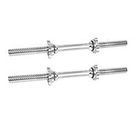 TekBox Komodo Spinlock Dumbbell 18 Inch Bar Set - 46cm Bars for 1 Inch Standard Plates Free Weights Weight Lifting Spin Lock Dumbells (18 Inch)