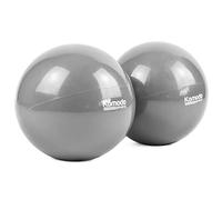 TekBox Komodo Weighted Toning Balls - Soft Pilates Yoga Training Pair (Grey, 2 x 1kg = 2kg)