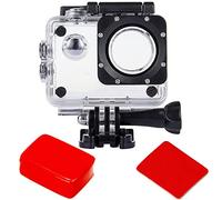 TEKCAM Waterproof Housing Case with Float Sponge Compatible with AKASO EK7000, V50 Elite/Apexcam/WOLFANG/VEMONT/Jadfezy/GOOKAM Underwater Waterproof Protective Dive Housing Case