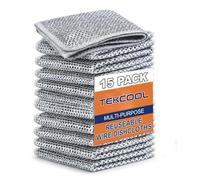 TEKCOOL (15 Pack Non-Scratch Dish Wash Cloth, Steel Wire Dish Cloth, Wire Dishwashing Rags Stainless Steel Scrubber Non-Scratch Wire Dishcloth for Washing Dishes Sinks Counters