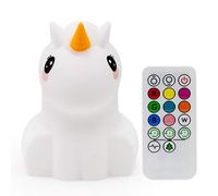 Tekemai Night Light, Big Size Night Light for Kids, Bedside Multicolor Lamp for Children, Remote&Touch Control, Break Resistant, Adjustable Brightness & Color, Timing Function - Large Unicorn