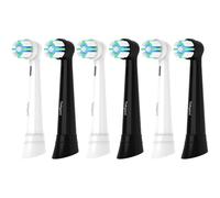 Tekgani Toothbrush Replacement Heads Compatible with Oral B iO Electric Toothbrush, for iO 2 3 4 5 6 7 8 9 10 Series Toothbrush Head Refill, Pack of 6 Black/White