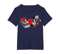 【Tekken】 Tekken 036 T-Shirt, Women's Plus, Navy Blue, 5X