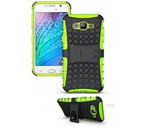 teKKno® Heavy Duty Tough & Stylish Survivor Shock Proof Armour Dual Protection Case Cover with Built-in Kickstand for Samsung Galaxy J7 [SM-J700] (Green)