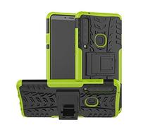 TeKKno® Slim Armour [Tyre Tread] Stylish Defender Heavy Duty Shock Proof Case Cover with Back Stand + LCD Screen Protector Guard for Samsung Galaxy A9 2018 (Green)