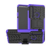 TeKKno® Slim Armour [Tyre Tread] Stylish Defender Heavy Duty Shock Proof Case Cover with Back Stand + LCD Screen Protector Guard for Samsung Galaxy A9 2018 (Purple)